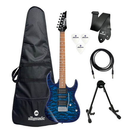 Kit Guitarra Ibanez Grx 70qa Tbb + Capa + Acessórios Kit Guitarra Ibanez Grx 70qa Tbb + Capa + Acessórios