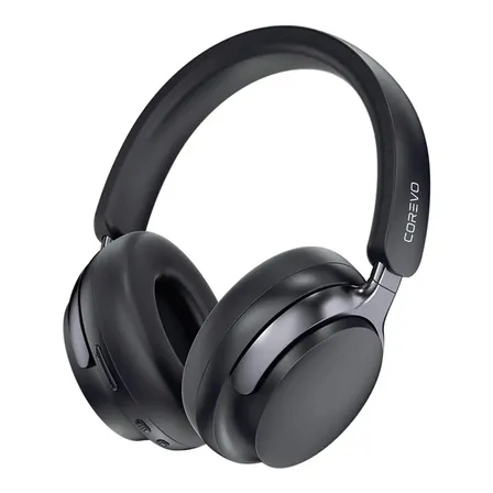 Auriculares inalámbricos Diadema Gamer Bluetooth auricular sobre la oreja RGB luz LED Cancelar Inalámbrico ANC Ruido Corevo Plegable Diadema Microphone llamadas Música Juegos PC Negro Celular