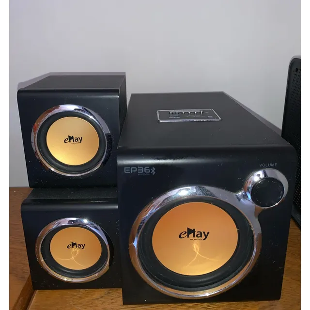 Kit 3 Caixas De Som Eplay Ep36 Usb Bluetooth E Rádio Bivolt