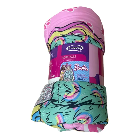 Cobertor Solteiro Barbie Infantil Antialérgico Dupla Face