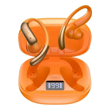 Fone Bluetooth 6.0 Ows Htc Ne63 Ipx5 Tradução Ia 134 Idiomas Laranja