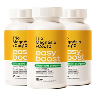 Magnésio Dimalato Quelato Taurato Q10 Easyboost 180 Caps Kit Magnésio Dimalato Quelato Taurato Q10 Easyboost 180 Caps Kit