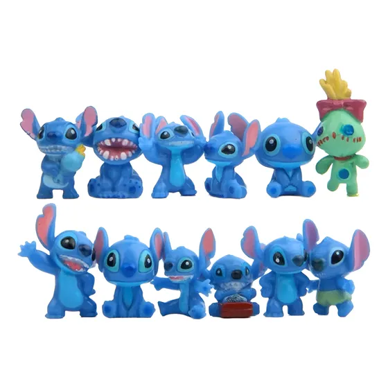 Stitch Set Pack 12 Unidades Figuras De Accion Lilo Y Stitch