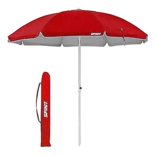 Sombrilla Reclinable Playa 2mt Spinit Reforzada + Funda Color Bordó
