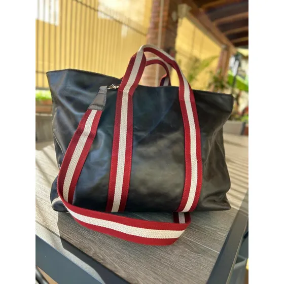 Bolso De Hombro De Cuero Bally