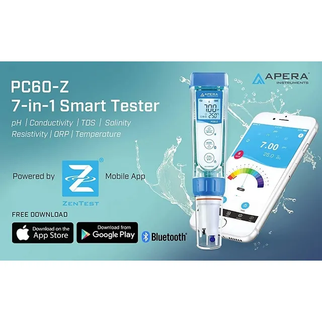 Medidor De Ph Conductividad Tds Sal Resistividad Temp 7 En 1