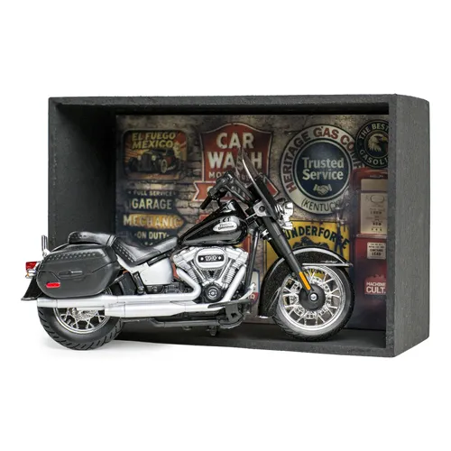 Pack C/ 2 Motos Harley Davidson Duos 80's 1:18 Maisto Preto