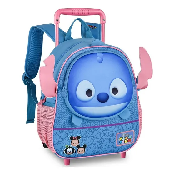 Mochila Escolar De Rodinha Mini Infantil Tsum Tsum Stitch
