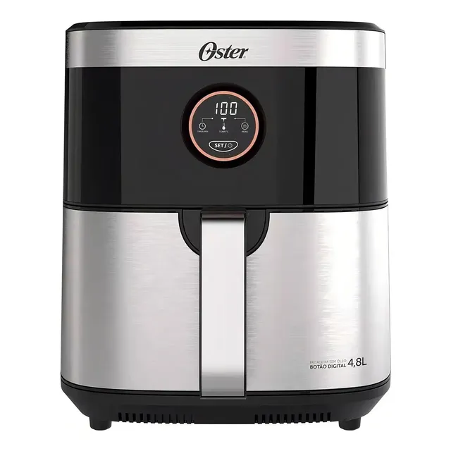 Fritadeira Sem Óleo 4,8 Litros Black Inox Ofrt660 Oster 220V