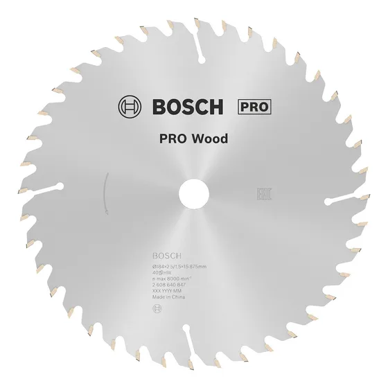 Disco De Corte Para Madera Std 7 1/4 40 Dientes Bosch