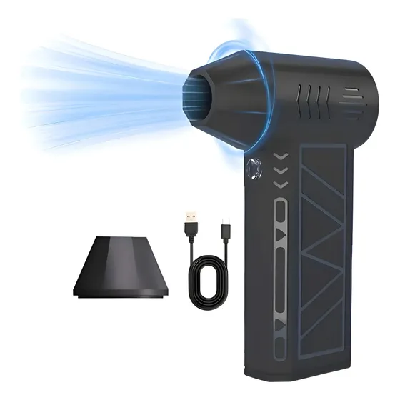 Ventilador Turbo Mini Jet 130000 Rpm 52 M/s Negro