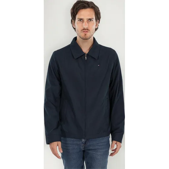 Chaqueta Impermeable Con Capucha Hombre Azul Tommy Hilfiger