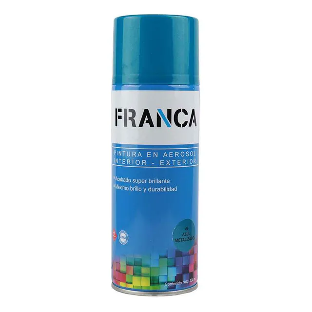 Esmalte Aerosol Azul Metalizado 400ml. Ref.46 Franca