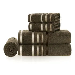 Kit Jogo Toalhas De Banho Lumina Fio Penteado 5 Pçs Karsten Kit Jogo Toalhas De Banho Lumina Fio Penteado 5 Pçs Karsten