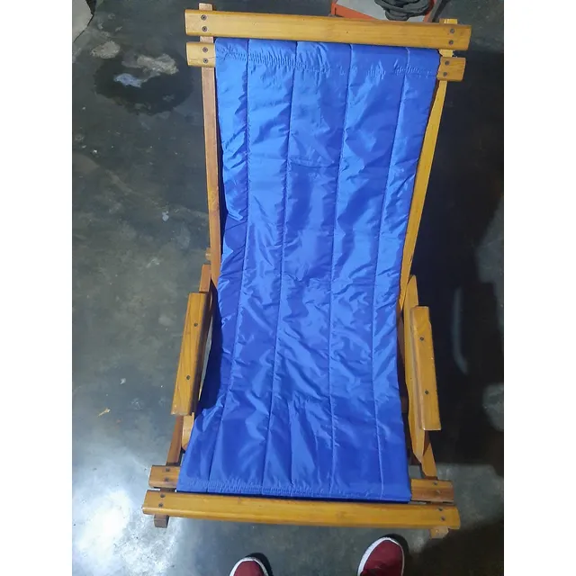 Silla Plegable De Madera Y Tela Para Casa Y Playa