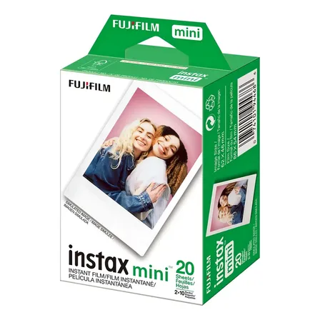 Film Rollo Pack 20 Fotos Instax Mini 11 12 13 Fuji Instant Verde