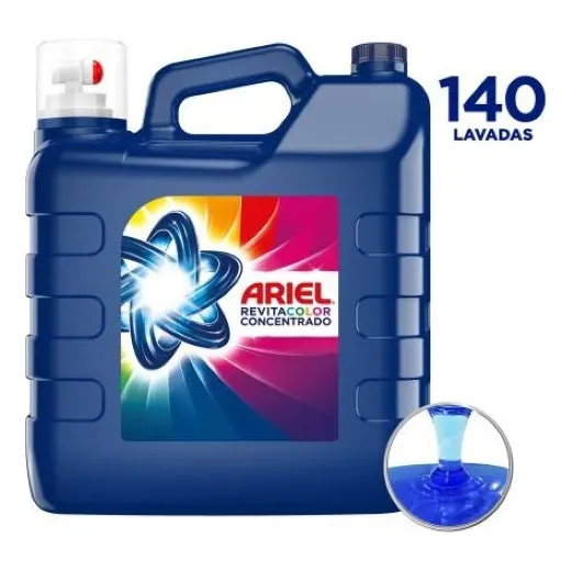 Detergente Líquido Para Ropa Ariel Revitacolor Concentrado Botella 8.5 Litros