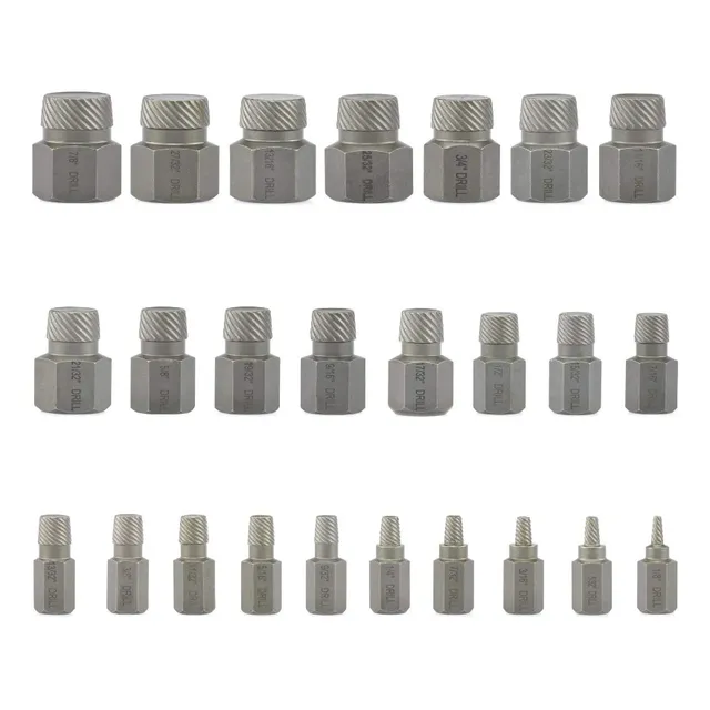 Extractor De Pernos Y Tuercas Dañadas 25pcs,worktools