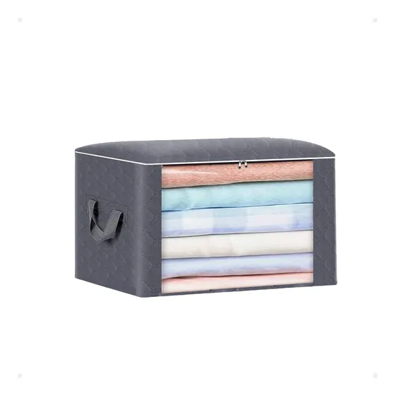 Caja Organizadora De Almacenamiento De Tela Gris Multifuncional Para Ordenar Tu Hogar Armarios Ropa Juguetes Y Mucho Mas Resistente Y Compacta Otec
