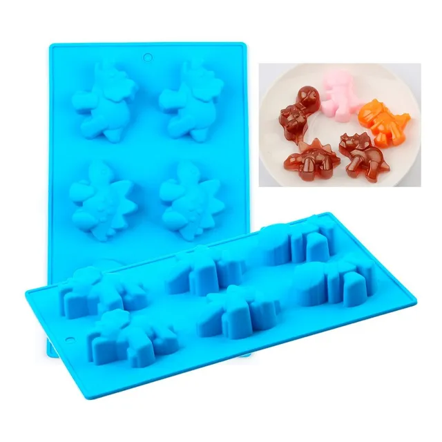 Molde Silicon Dinosaurios Para Cupcakes, Jabones, Velas
