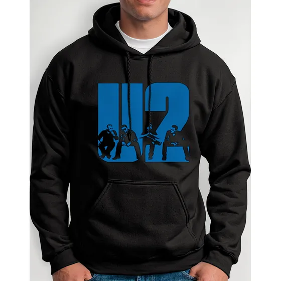 Polera Con Capucha Banda De Rock U2  