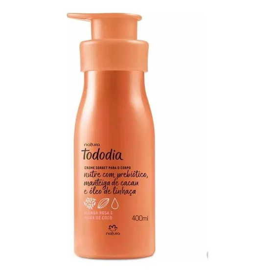 Creme Sorbet Nutritivo Para o Corpo Tododia Manga Rosa e Água de Coco 400 ml
