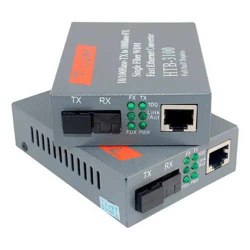 Zx 1 Par De Convertidores Fiber Optic Media 10/100 Ethernet