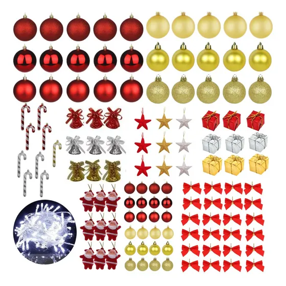 Enfeites para árvores de natal RM Enfeites Bolinha LED de 30cm x 16cm x 22cm por kit de 125 u - multicolor