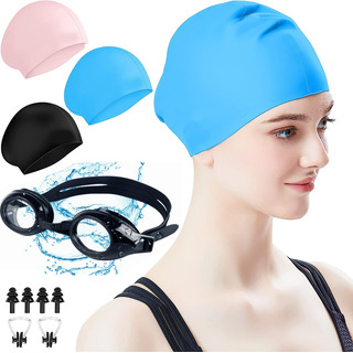 Gorro De Natación Silicona Elástico Duradero Unisex + Gafas Gorro De Natación Silicona Elástico Duradero Unisex + Gafas