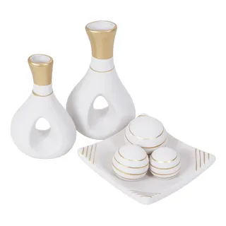 Dupla Vasos Decorativos Enfeite Decorativo Decoração Oferta Dupla Vasos Decorativos Enfeite Decorativo Decoração Oferta