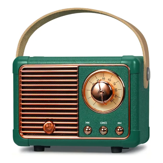 Altavoz Bluetooth Retro 3w Usb/tf/aux Manos Libres Verde