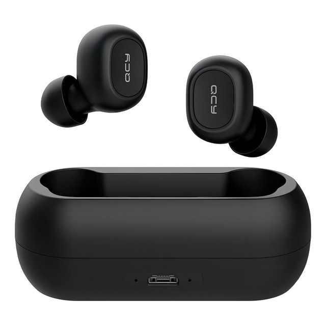 Fone De Ouvido Qcy T1c Bluetooth 5.1 Case 380mah Cor Preto Fone De Ouvido Qcy T1c Bluetooth 5.1 Case 380mah Cor Preto