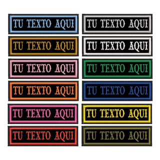 Kit Parches Bordados C/tu Texto 12 Pzas Termoad O Contactel Negro Lisa Kit Parches Bordados C/tu Texto 12 Pzas Termoad O Contactel Negro Lisa