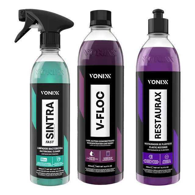Kit Limpieza Vonixx Sintra V-floc Restaurax 500 Ml Autos