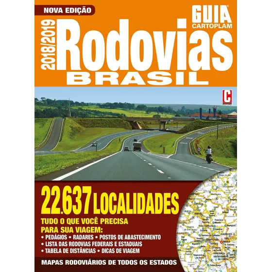 Guia Cartoplam - Rodovias Brasil - Gigante - 2018/2019, de On Line Editora. Editorial IBC - Instituto Brasileiro de Cultura Ltda, capa mole em português, 2020