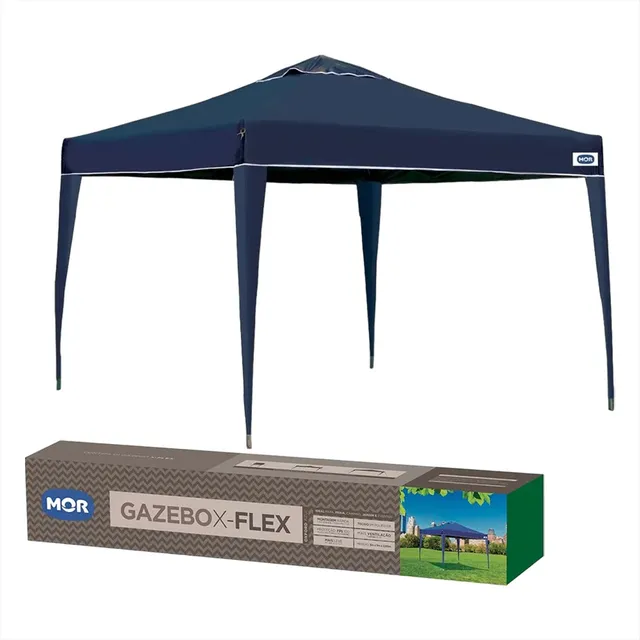 Barraca Gazebo X-flex Oxford Silvercoating Cor Azul-escuro