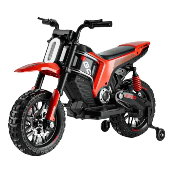 Moto De Batería Recargable Tipo Cross  Roja