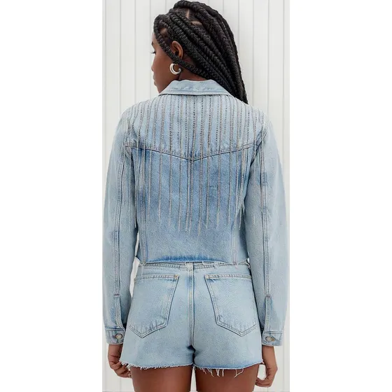 Jaqueta Trucker Jeans Brilhos