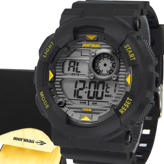 Relógio Mormaii Masculino Preto Digital Prova Dágua Original