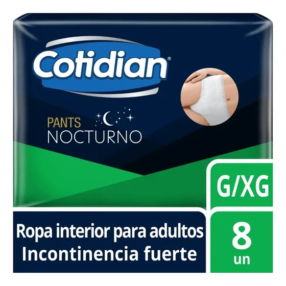 Pants Nocturnos Cotidian Incontinencia Fuerte 8 Un G\u002Fxg | Cuotas sin interés