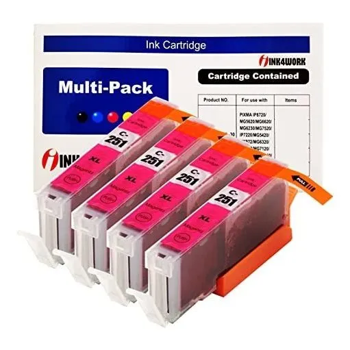 Ink4work - Cartucho De Tinta Compatible Para Canon Cli-251xl