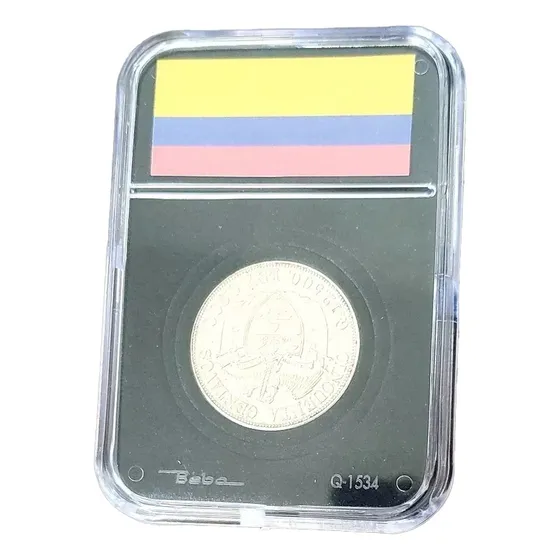 1 Losa O Cápsula Acrílica Negra Para Guardar Monedas Injerto