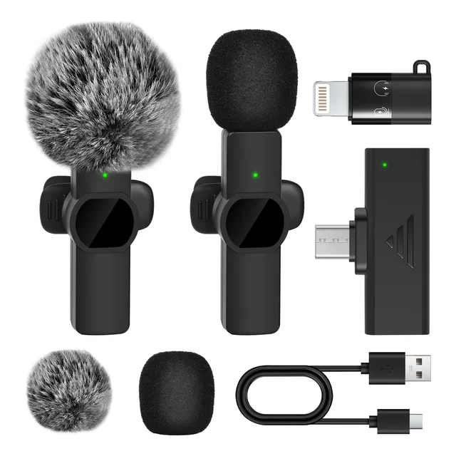 Micrófono Lavalier Inalámbrico Para Celular Bluetooth 2pzs