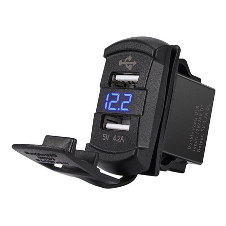 Rocker Switch Led Azul Con Usb 5v 3.1a Cargador Celulares Rocker Switch Led Azul Con Usb 5v 3.1a Cargador Celulares