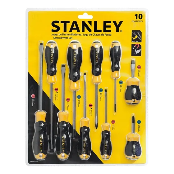Juego Destornilladores 10pz Basicos Stanley Stmt66676-840