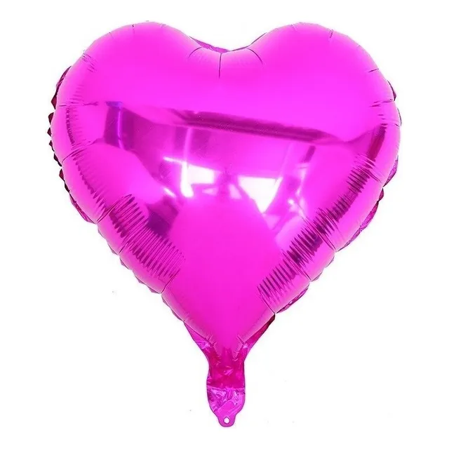 Globos Metalizados 45x45cm Corazón Lisos Brillantes 