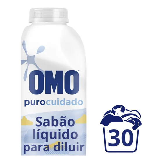 Sabão líquido concentrado puro cuidado para diluir 500ml OMO