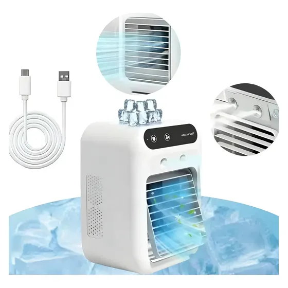 Mini Ar Condicionado Portátil Com Umidificador Evaporativo