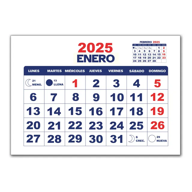 Plantilla Calendario 2025 - Para Imprimir Pdf