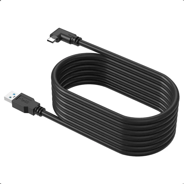 Cabo Usb C / A 3.2 90° Smartphone Turbo Vídeo Áudio Dados 5m
